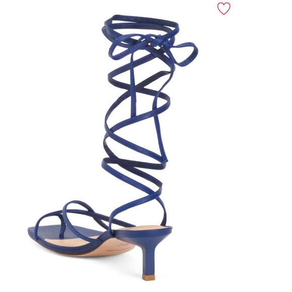 NEW REFORMATION Made In Brazil Leather Sammie Lace Up Mid Heel Sandals 725 15j8 - Picture 3 of 10